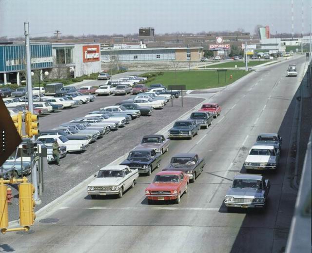 Eight Mile In 1966 - West Side Drive-In Screen At Top (newer photo)